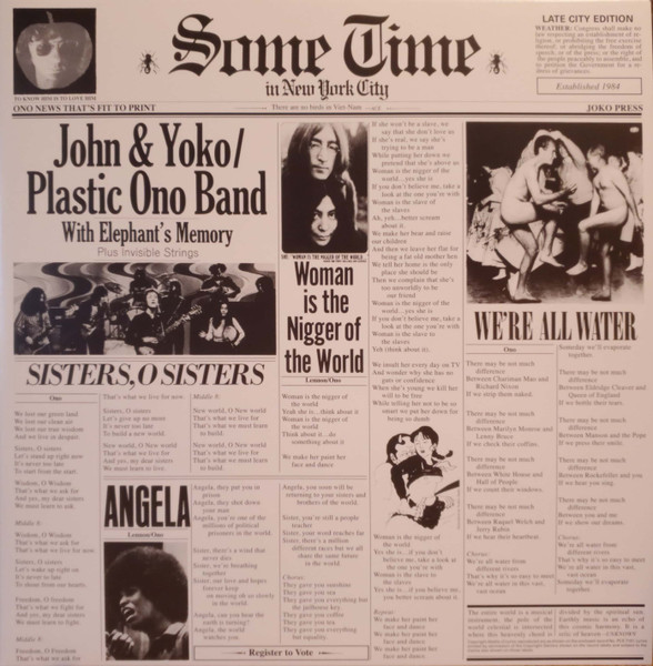 John Lennon & Yoko Ono - Some Time In New York City vinyl